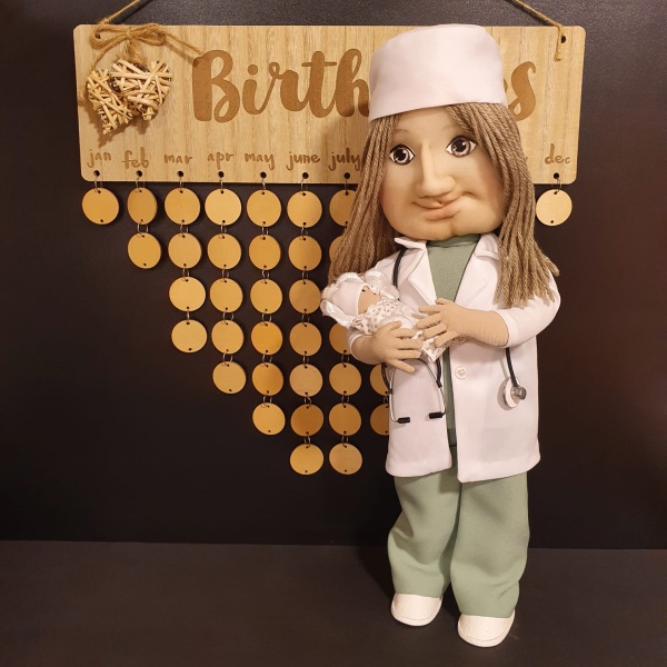 Эксклюзивная кукла "Доктор с младенцем " (ручная работа)